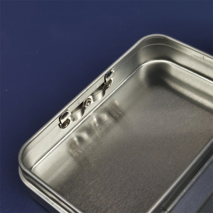 88*58*18 mét bạc hình chữ nhật hộp thiếc <span class=keywords><strong>tin</strong></span> chum container với khóa trẻ em - Product Image 5