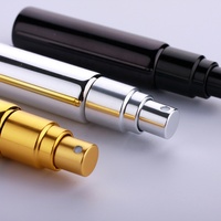 SUMEEAR 10ML Botella de Perfume de Vidrio UV Portátil Atomizador de Aluminio Recargable Botellas de Spray Vacías para Cosméticos Serigrafía