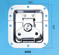 Kit de quincaillerie à loquet papillon moyen, plaqué zinc, pour accessoires de quincaillerie de flight case et de road case TV