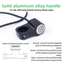 Interruptor de Manillar de Motocicleta de Acero Inoxidable con Luz LED, Botón de Control Impermeable IP65, Bocina de Arranque, Barras de 22 mm, Certificado CE