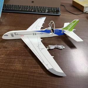 วัสดุการ<span class=keywords><strong>สอน</strong></span>เครื่องบินโมเดล: เครื่องบินโฟ<span class=keywords><strong>ม</strong></span>ผู้โดยสาร C919เครื่องร่อนด้วยมือแบบชาร์จไฟได้ - Product Image 4