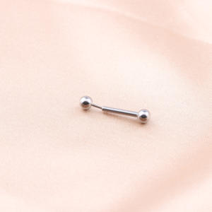 Nhẫn lưỡi titan trơn, không ren, thanh barbell xỏ khuyên, trang sức body, đạt chứng nhận ASTM, thích hợp làm quà tặng và dùng trong các dịp cưới hỏi. - Product Image 4