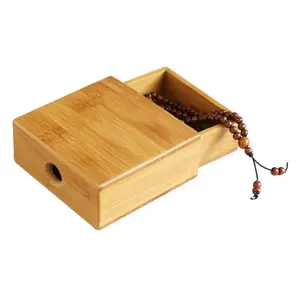 Luxury Gift Packaging Necklace Wooden Storage Drawer Bamboo Jewelry Box