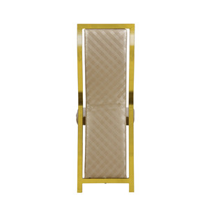 Nouvelle <span class=keywords><strong>Chaise</strong></span> de Salle à Manger Moderne Personnalisée avec Cadre en Métal Doré et Siège en Cuir - Product Image 3
