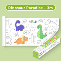 Rouleau de papier à dessin créatif géant 3M pour enfants, toile à colorier faite à la main, papier à peindre mural pour la création artistique des enfants
