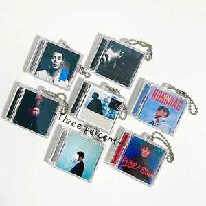 Portachiavi Personalizzato in Acrilico Stile Vintage con Foto Musicale, Canzone, Album Kpop, Mini <span class=keywords><strong>CD</strong></span> e NFC - Product Image 1