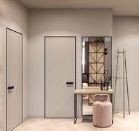 Seeyesdoor Invisible encastré porte cachée secrète salle de bains sans cadre système de porte cachée poignées pour portes intérieures