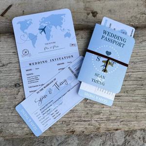 Cartes d'invitation de <span class=keywords><strong>mariage</strong></span> personnalisées, style <span class=keywords><strong>passeport</strong></span> et carte d'embarquement - Product Image 3