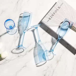 Verre à champagne en plastique de haute qualité 5oz avec une transparence et une couleur élevées pouvant être imprimées avec un logo - Product Image 2