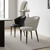Nouvelle Chaise de Salle à Manger 2026 en Cuir Rembourré avec Dossier, en Fer Massif, Style Mid-Century Moderne, Durable et Imperméable, pour Hôtels et Appartements
