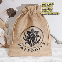Emballage cadeau écologique en jute Sac à cordon Logo personnalisé imprimé Toile de jute Chanvre Café Emballage cadeau de Noël Pochette en jute