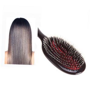 Cepillo desenredante ovalado de cerdas de jabalí y nailon con colores personalizados, mango de plástico con cojín de aire, peine suave para masaje del cuero cabelludo - Product Image 2