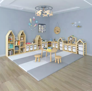 Étagère de <span class=keywords><strong>rangement</strong></span> pour jouets d'enfants - 100% bois massif, armoire de <span class=keywords><strong>rangement</strong></span> pour enfants, simple et petite, support pour livres d'images - Product Image 6