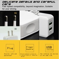 Pengisi Daya Dinding USB Ganda 10W 5V 2.1A Putih Bersertifikat CE untuk Ponsel