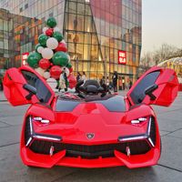 Voiture électrique pour enfants à quatre roues, poussette pour enfants de 1 à 3 ans avec double transmission, télécommande et fonction de charge