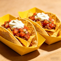 Barquettes à tacos compostables et résistantes à la graisse, avec logo personnalisé imprimé, pour les services de restauration rapide à emporter