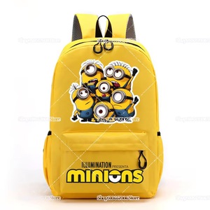 Minions Printed Backpack Yellow Large Capacity <b>School</b> <b>Bag</b> For Kids Student Travel Outdoor Use - Product Image 4