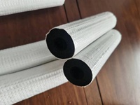 Tuyau flexible d'isolation en caoutchouc de mousse avec le tuyau de mousse élastomère de film de vinyle avec le manchon de polymère pour le système solaire