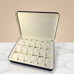 Estuche Rectangular para Reloj de Cuero Sintético con Cierre de Cremallera, Funda Protectora Interior de Cuero Sintético para Almacenamiento y Regalo - Product Image 4