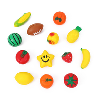 Balles anti-stress en mousse PU de dessin animé, jouets sensoriels moelleux pour enfants et adultes, fruits (banane, pastèque, citrouille), ballon de football, balles anti-stress en PU