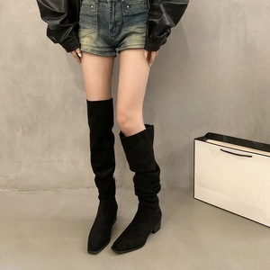 新设计性感女鞋过膝靴平底鞋时尚女性性感长靴 - Product Image 5