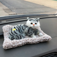 Jouets en peluche chat sonore de 20 cm, peluche chat sonore réaliste, peluche chat électrique douce et mignonne pour les enfants, les filles