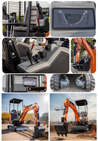 Mini-excavatrice 2 tonnes certifiée CE, fabriquée en Chine, 1,5T 1,8T, mini-pelleuse à bras pivotant à rayon de braquage zéro, pour usage agricole et de jardin, prix compétitif