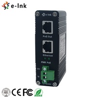 Injecteur PoE industriel Gigabit avec entrée d'alimentation 12~48VDC