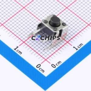 TC-6615-5.0-160 Tactile Switch Bent Lead Through Hole,6x6mm Switch Single Pole Single Throw Round Button 1.6N Right Angle Insert - Product Image 1