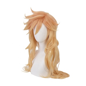 Vente en gros de perruque <span class=keywords><strong>Douma</strong></span> Demon Slayer Cosplay 80cm de long perruque de cheveux synthétiques bouclés dorés Anime Peluca résistant à la chaleur pour la fête - Product Image 4
