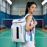 Sac à dos de badminton et de tennis en PU grande capacité, imperméable, avec compartiment séparé pour chaussures, idéal pour la course et l'exercice – Prix usine, offre spéciale