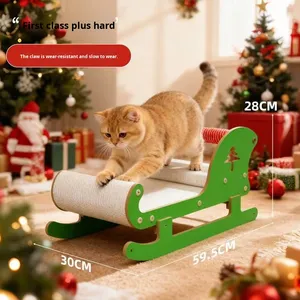 Umweltfreundliches Katzen-Kratzbrett Weihnachten Grenzüberschreitende Haustierzubehör Selbstunterhaltendes Warmes Katzenbett & -haus aus Wellpappe - Product Image 6