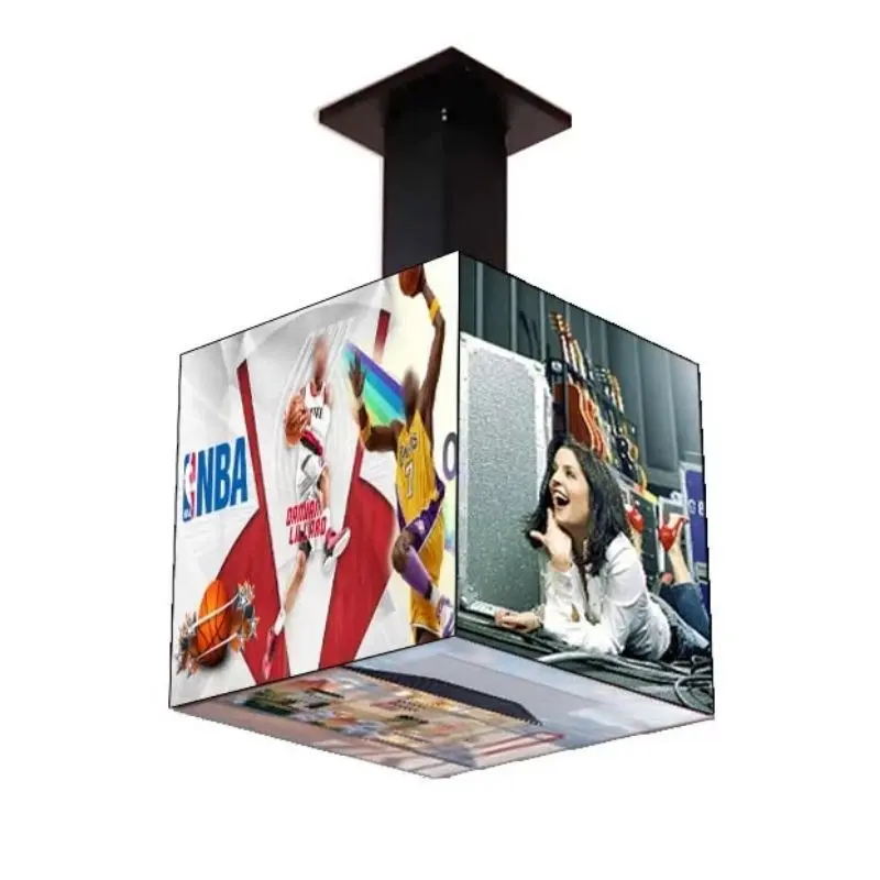 Factory Customized Full Color HD 3D P2 P2.5 Indoor Outdoor Smart Control LED Magic Cube Screen For Retail Store Logo