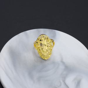 JXXウェディングジュエリー24K金メッキフィンガーリング女性用ドバイ中東24K金メッキ真鍮 - Product Image 3