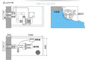 Sistema de chorro de natación de contraflujo para <span class=keywords><strong>piscina</strong></span>, 220V, 3KW - Product Image 6