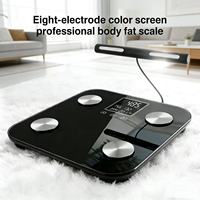 Balance de pesée intelligente à huit électrodes avec écran LCD pour la perte de poids et le gain musculaire, personnalisable OEM, adaptée aux salles de sport