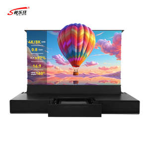 100 Inch HD Electric Floor Rising <strong>Projector</strong> <strong>Screen</strong> Integrated Cabinet Home Theater Laser Ultra Short Throw <strong>Projector</strong> <strong>Screen</strong> - Product Image 1