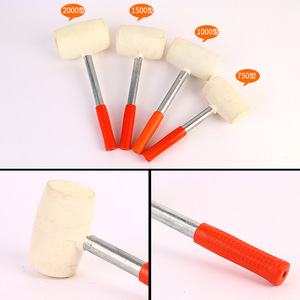 Marteau en caoutchouc Mo Xuan avec manche en acier et tête ronde, outil d'installation de carreaux de sol, types 750, 1000, 1500, 2000 - Product Image 1