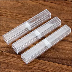Прямоугольная прозрачная пластиковая коробка для карандашей, прозрачная подарочная коробка для ручек, коробка для одной ручки, длина 15 см