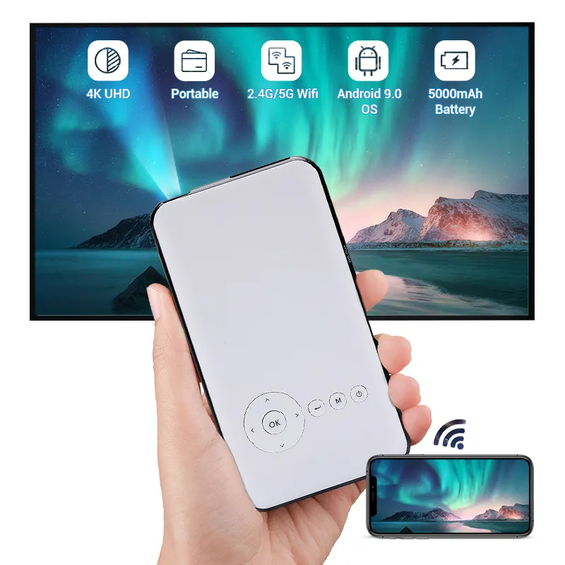 Factory supply mini phone projector with wifi android projectors