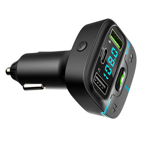 12V <span class=keywords><strong>24</strong></span> Volts Cổng USB kép loại C sạc xe hơi bt5.3 xe thuốc lá lightercar MP3 máy nghe nhạc âm thanh không dây đài phát thanh FM <span class=keywords><strong>Transmitter</strong></span> - Product Image 3