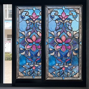 Pegatina <span class=keywords><strong>de</strong></span> Vidrio Esmerilado Antiestática, Impermeable, Removible, Decoración <span class=keywords><strong>de</strong></span> Ventanas con Efecto Vitral Electrostático <span class=keywords><strong>para</strong></span> Hogar y Oficina - Product Image 6
