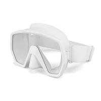 Masque de plongée sans cadre en silicone pour adulte, directement de l'usine, à faible volume, avec lentilles en verre et sangle élastique pour plongeurs et équipement de snorkeling