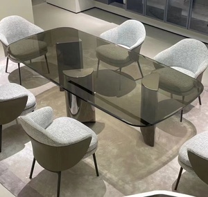 Miếng Đệm Phụ Kiện Tempered Kim Loại Màu Rèn Sắt Thép Không Gỉ Cà Phê Thay Thế Chân Văn Phòng Nứt Bàn Kính Hàng Đầu - Product Image 6