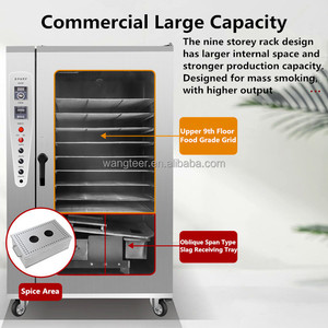 自動50キログラム/時間キログラム/時間食品ナマズ喫煙ソアージュ冷たい魚工業用喫煙者オーブンスモークミートマシン - Product Image 3