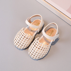 Sandali da bambina 2026 con punta chiusa, intrecciati e traforati, stile principessa, antiscivolo, anti-calcio, con suola morbida - Product Image 4