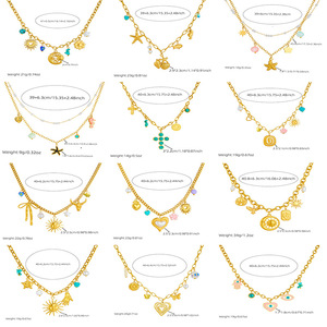 Collar Largo Decorativo de Lujo con Corte Princesa y Múltiples Elementos, Diseño en Espiral de Corazón, Mariposa y Flor, para Fiesta, Oro de 18K, Marca J Trendy - Product Image 2