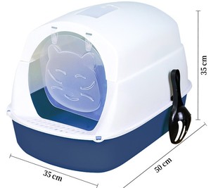Meubles anti-éclaboussures pour chats Bac à litière de style tiroir fermé à grand espace Bac à litière pour chat entièrement fermé Toilette pour animaux de compagnie - Product Image 3