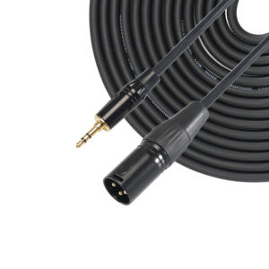 Câble 3,5 mm vers XLR mâle, non symétrique, <span class=keywords><strong>mini</strong></span>-<span class=keywords><strong>jack</strong></span> 1/8 pouce, TRS, stéréo, microphone, câble audio, 2 mètres, pour smartphone vers console de mixage - Product Image 1
