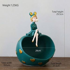 Figurine de rangement de bureau personnalisée en résine, motif fille bulle, prix d'usine, avec boîte cadeau, livraison rapide pour la vente au détail et la vente en gros - Product Image 6